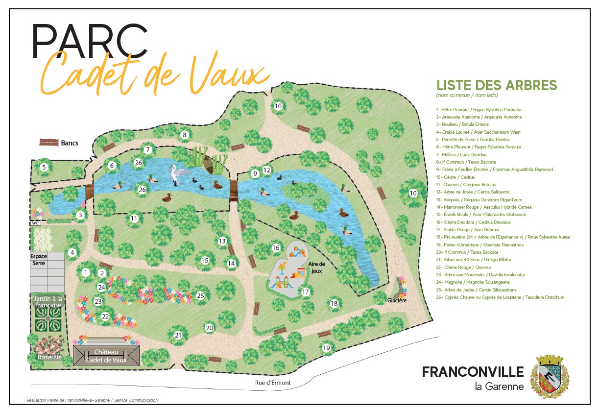 Plan parc Cadet de Vaux